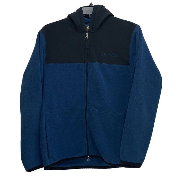 Timberland Jacket Hiking Outdoor Men's L Fleece Soft Shell Zip Front Hooded - Picture 1 of 6